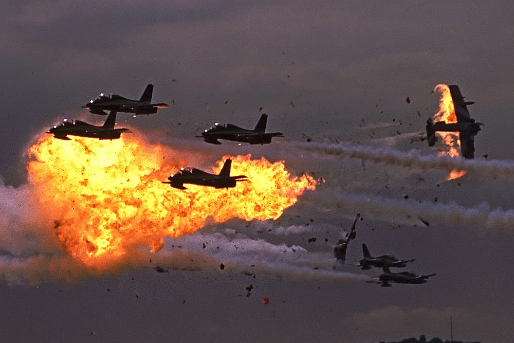 Registro do momento do acidente em Ramstein. Foto: Marc
Heesters