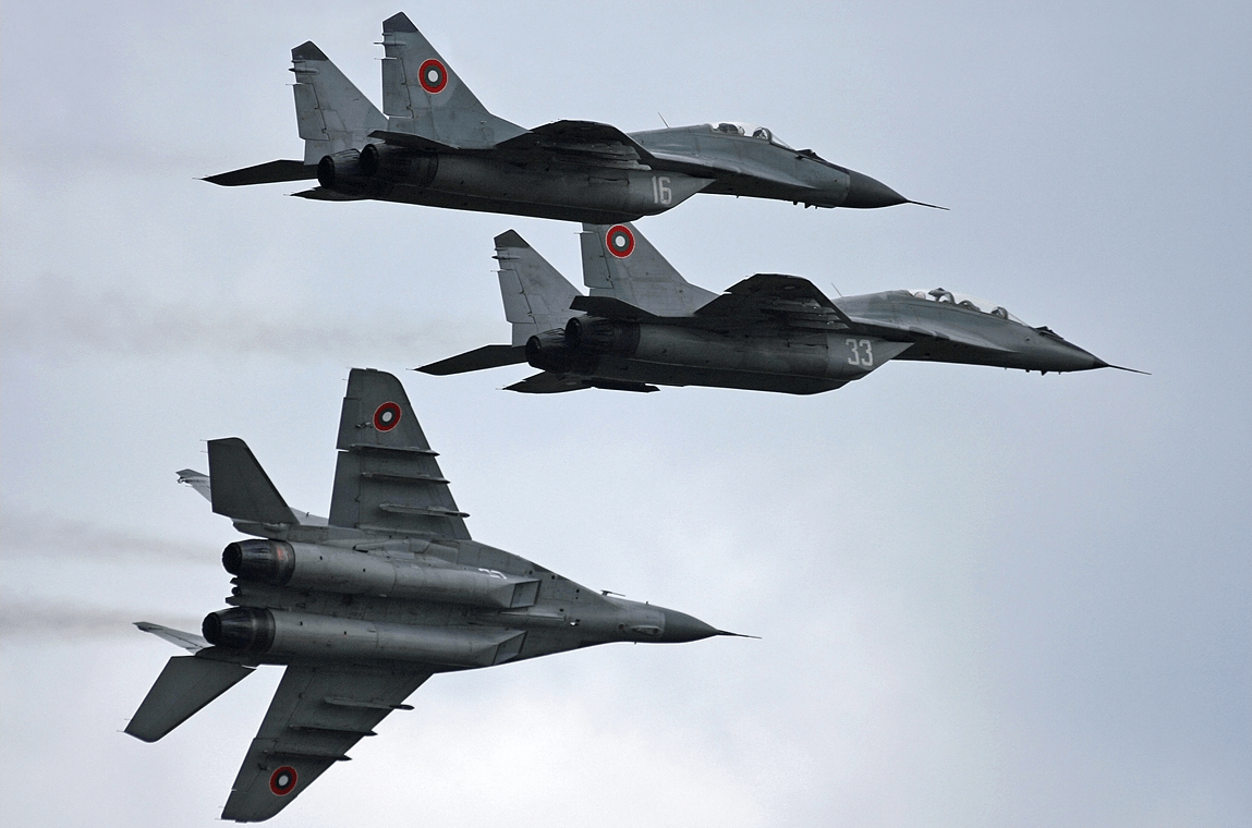 Caças MiG-29 da Bulgária. Foto: Chavdar Garchev