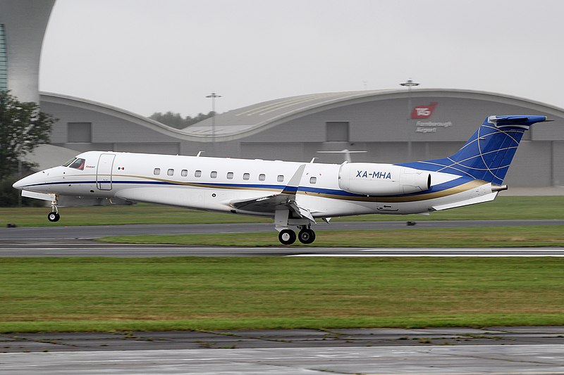 O Legacy N600XL, já com a nova matrícula mexicana
Foto: Eric Denison - Wikimedia Commons