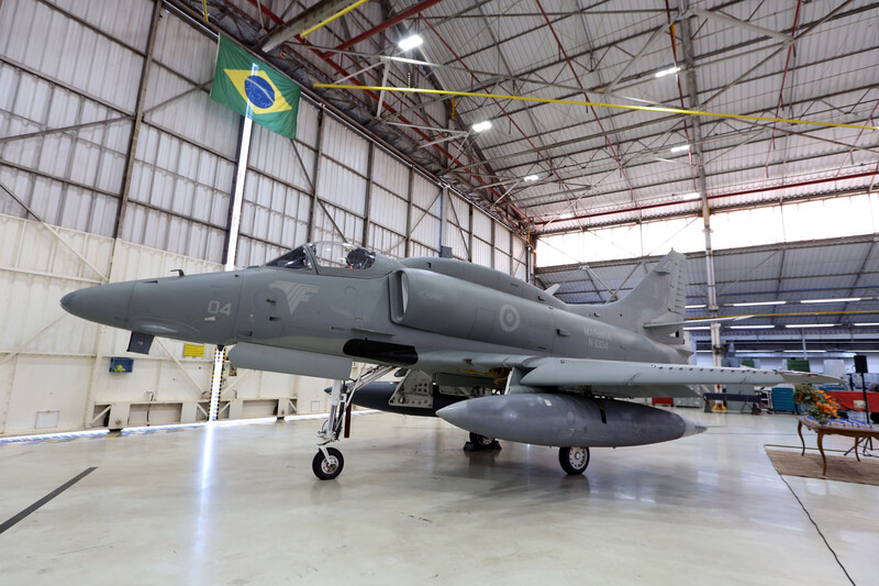 O último AF-1 entregue pela Embraer, em abril de 2022. Foto: Sergio Fujiki - Embraer