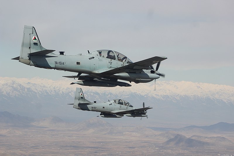 Aeronaves A-29 no Afeganistão. Foto: MRT Mickey