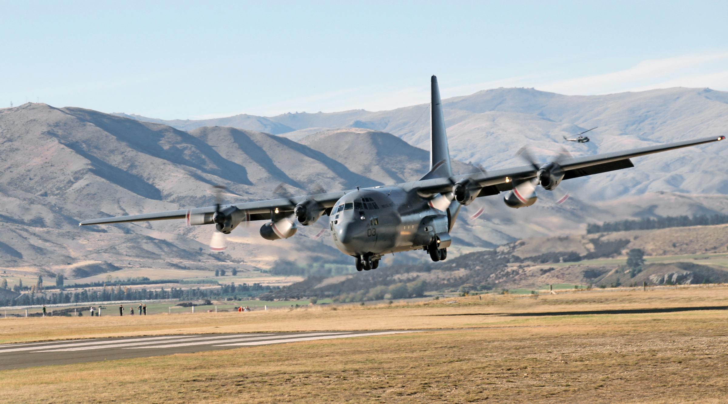 O C-130J é a verão mais avançada do C-130 Hércules. Foto: Bernard Spragg