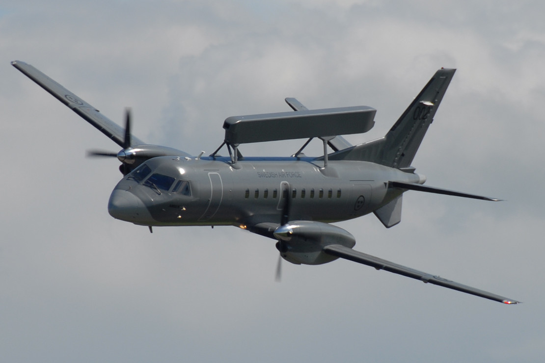 Saab 340 AEW. Foto: Flygvapnet