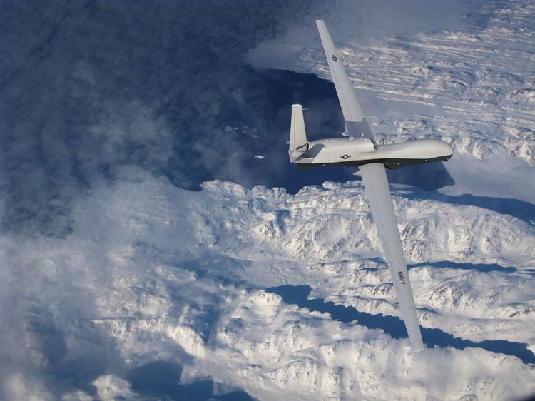 MQ-4C Triton em testes no Ártico. Foto: Northrop Grumman