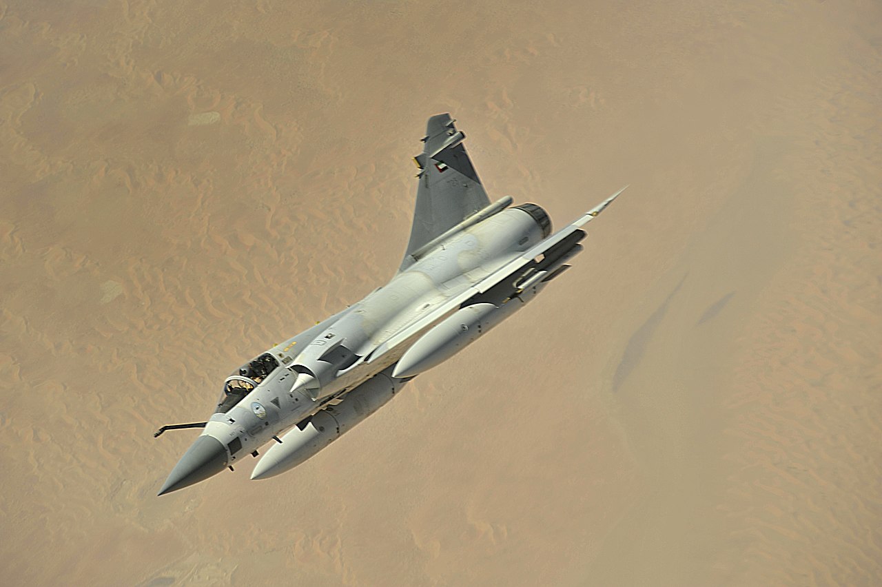 Mirage 2000-9 dos Emirados Árabes Unidos. Foto: Aaron Allmon