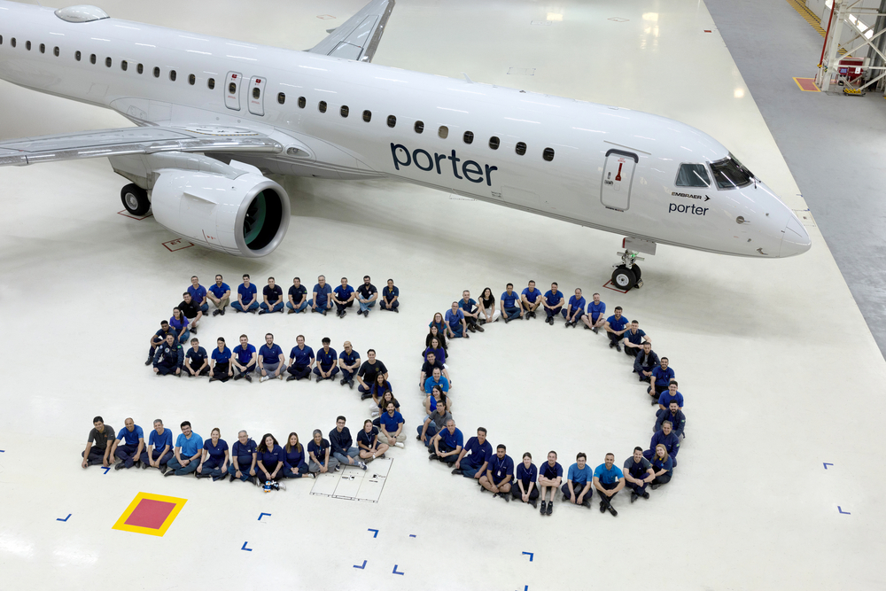 Porter Airlines chega ao 50º E195-E2