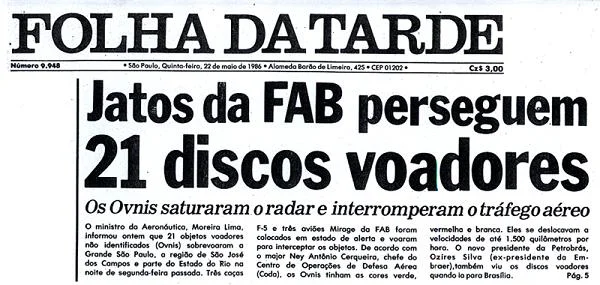Há 40 anos, FAB caçou alvos na “Noite Oficial dos Óvnis”
