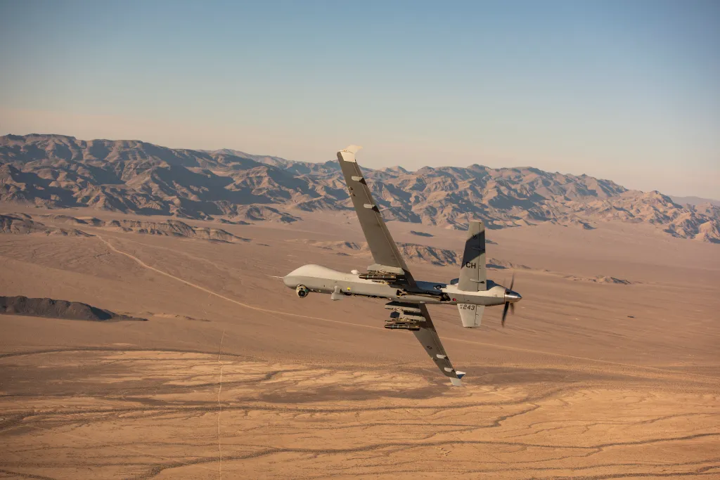 MQ-9 com equipamento antidrone. Foto: William Rosado