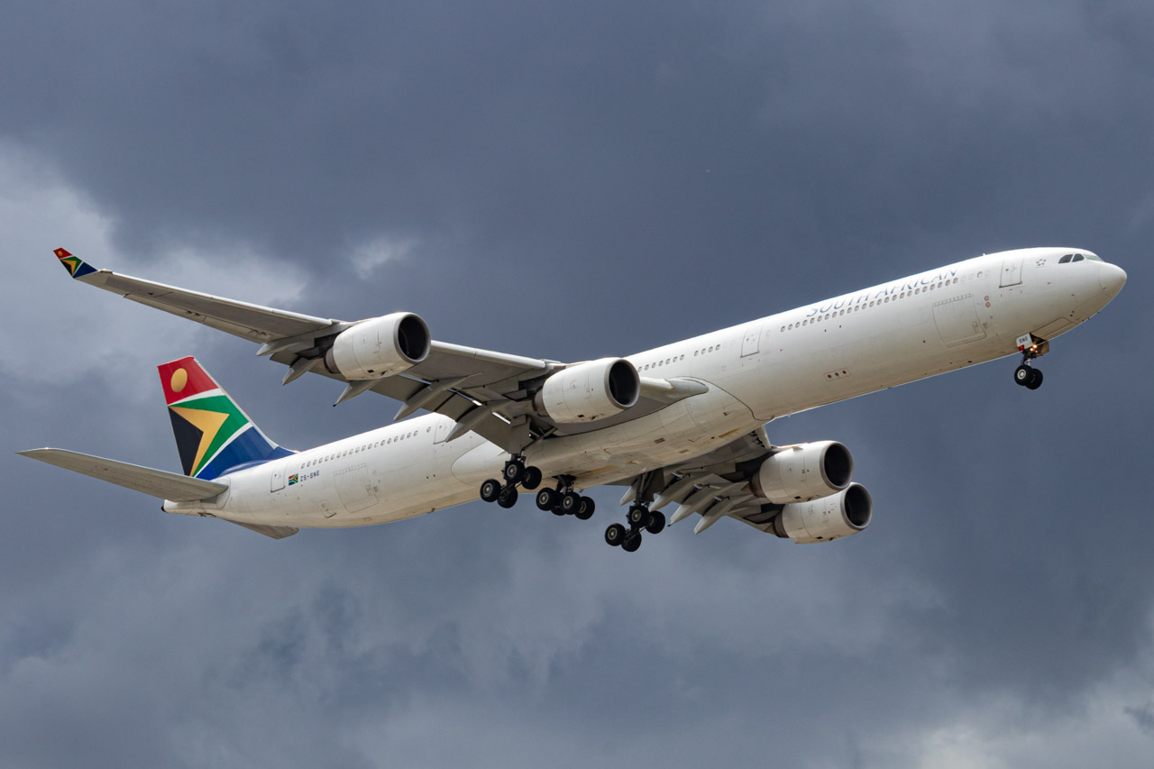 Airbus A340-600 da South African Airways. Foto: Ariadne Barroso