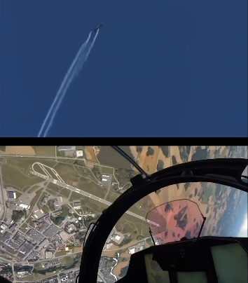 Câmera no capacete mostra Gripen em manobra de alto desempenho