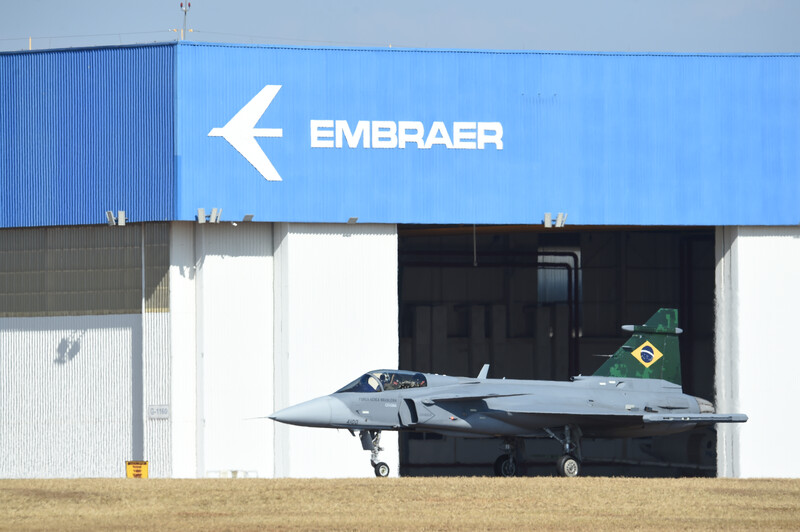 Gripen na sede da Embraer em Gavião Peixoto (SP)
Foto: Claudio Capucho