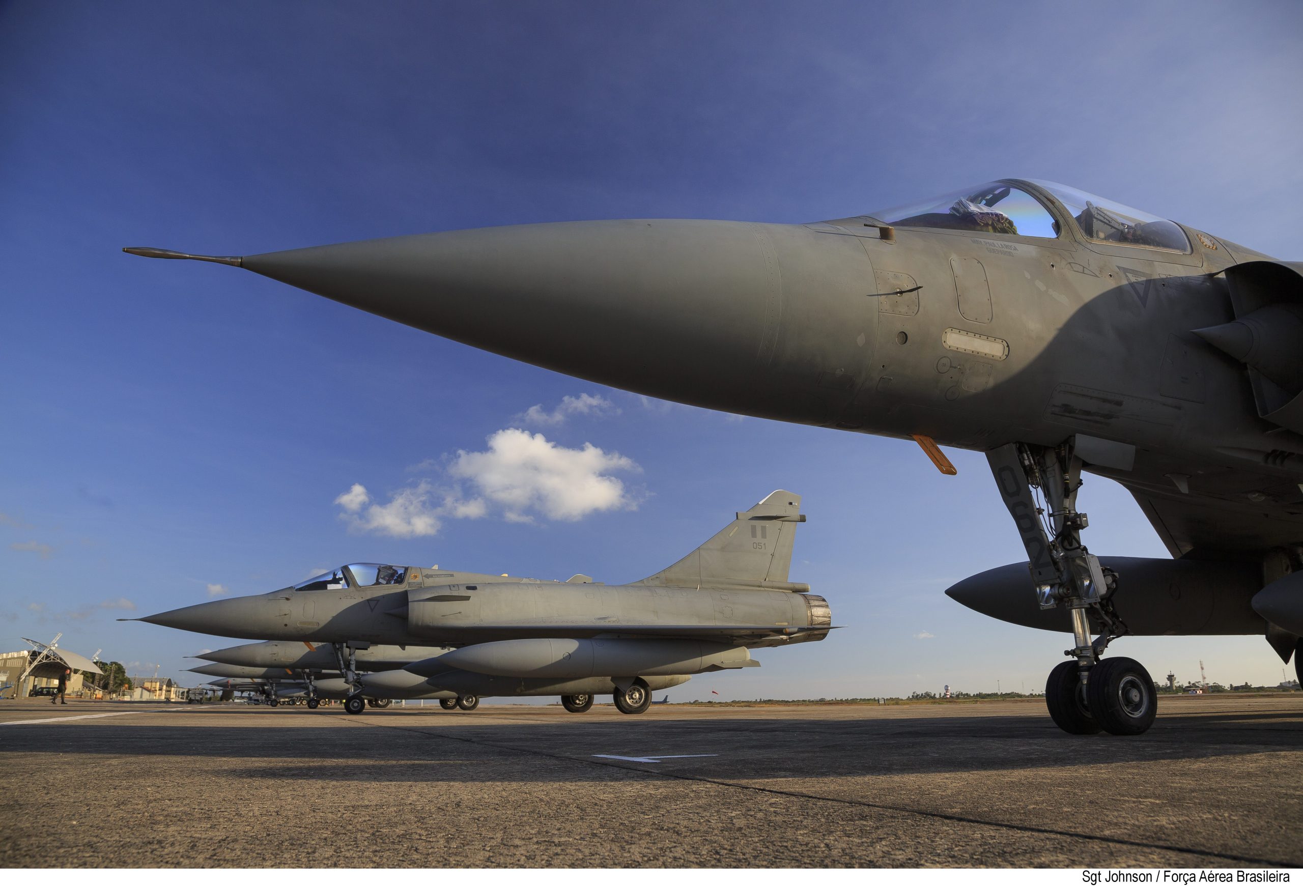 Caças Mirage 2000 do Peru durante o exercício Cruzex
Foto: Johnson Barros / Força Aérea Brasileira