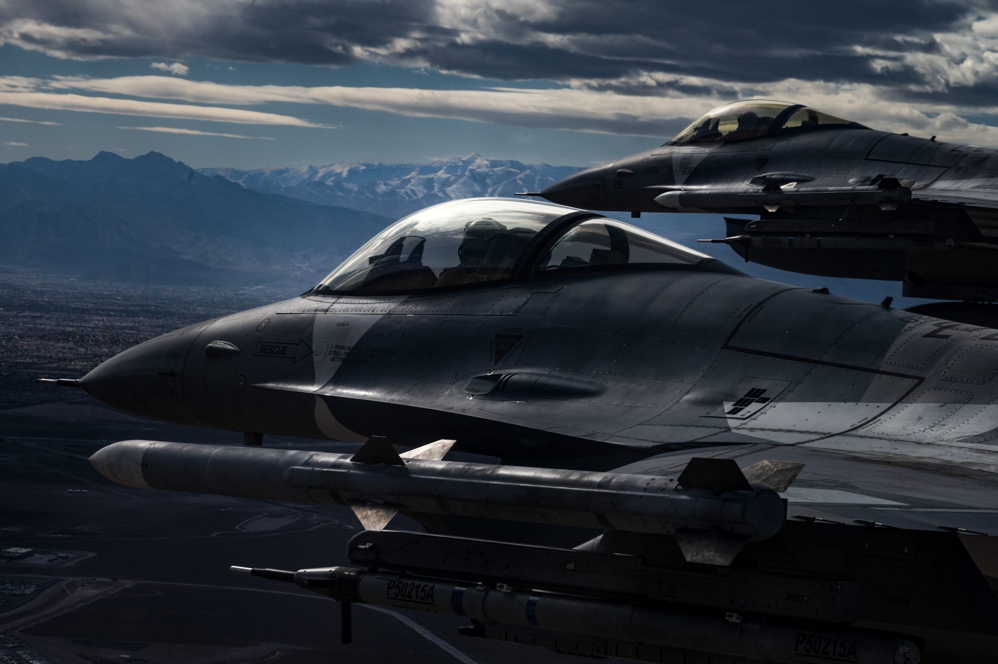 Caças F-16 da United States Air Force
Foto: Alexandre Montes - USAF