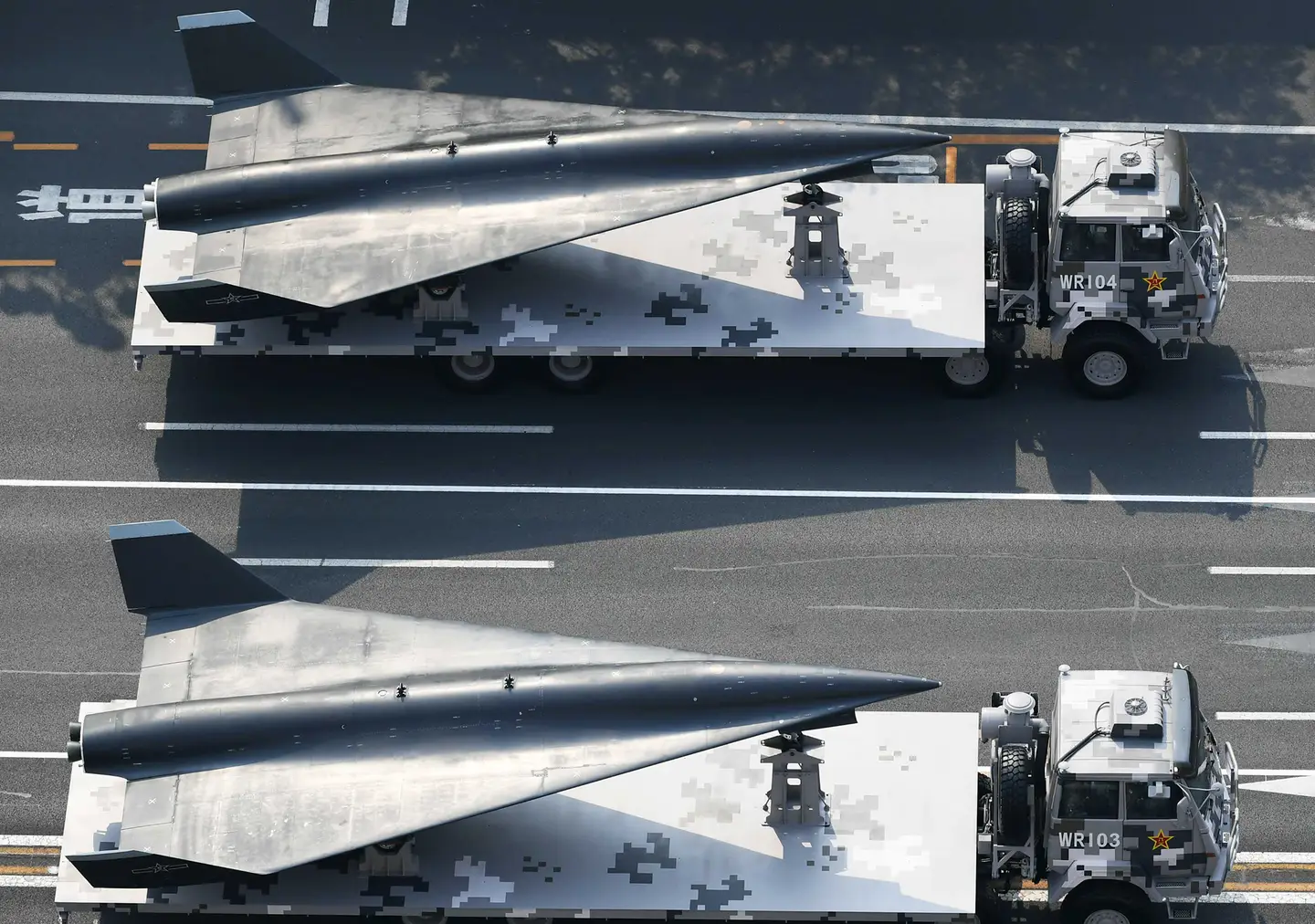 Drones hipersônicos WZ-8. Imagem: CCTV