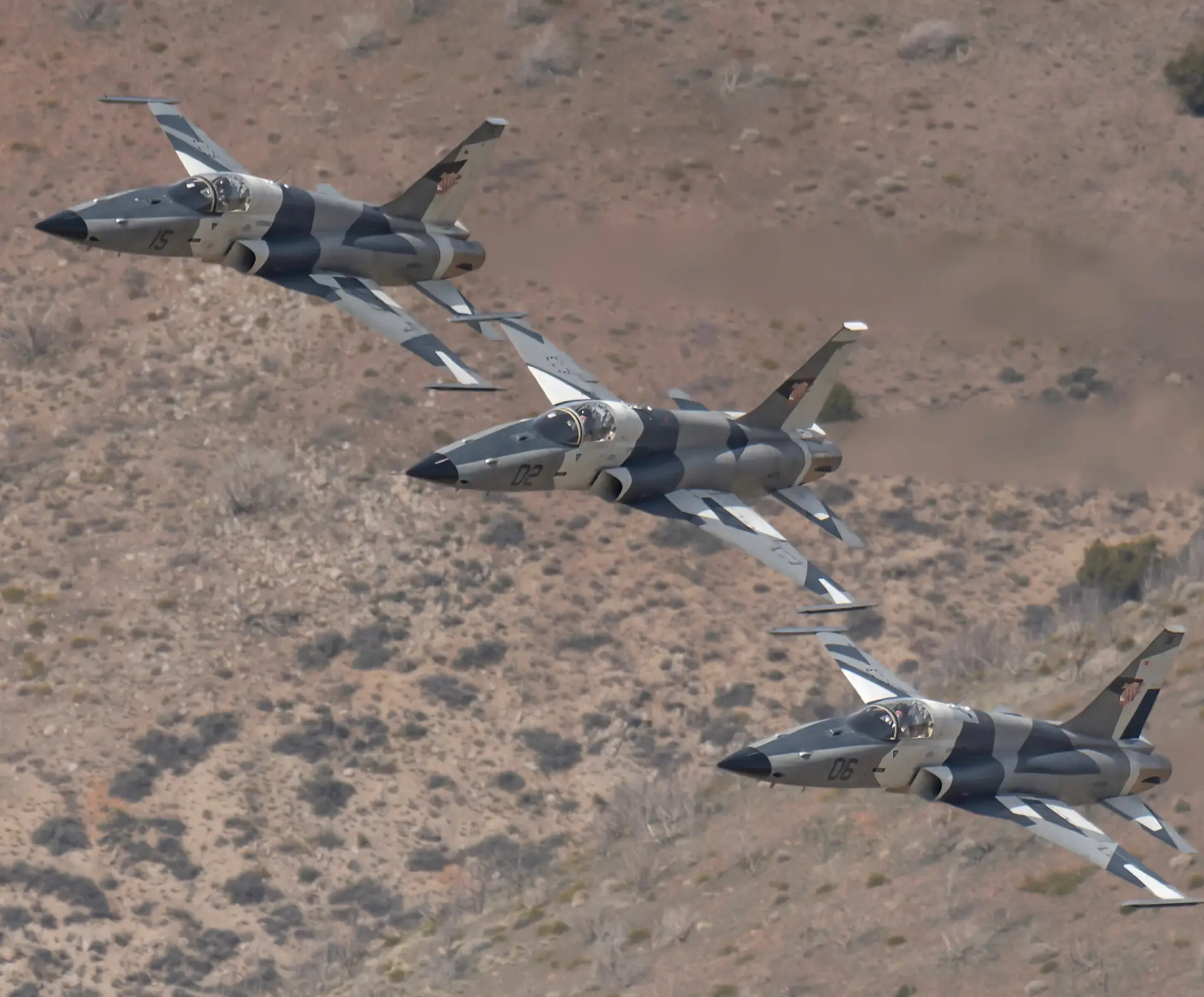 Caças F-5 com sensores IRST. Foto: Tactical Air Support