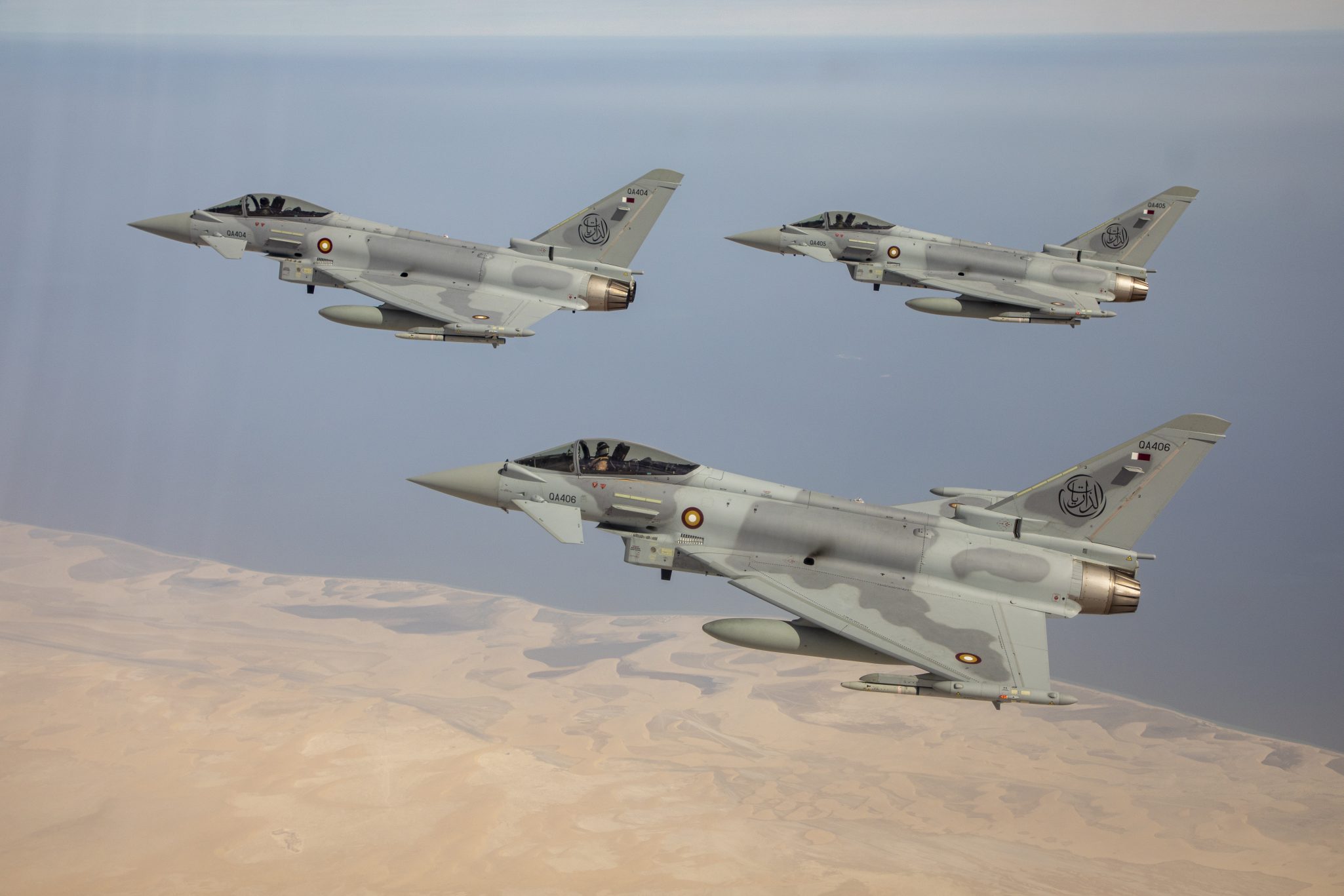 Caças Eurofighter Typhoon estão na linha de frente da defesa aérea na Copa do Mundo 2022