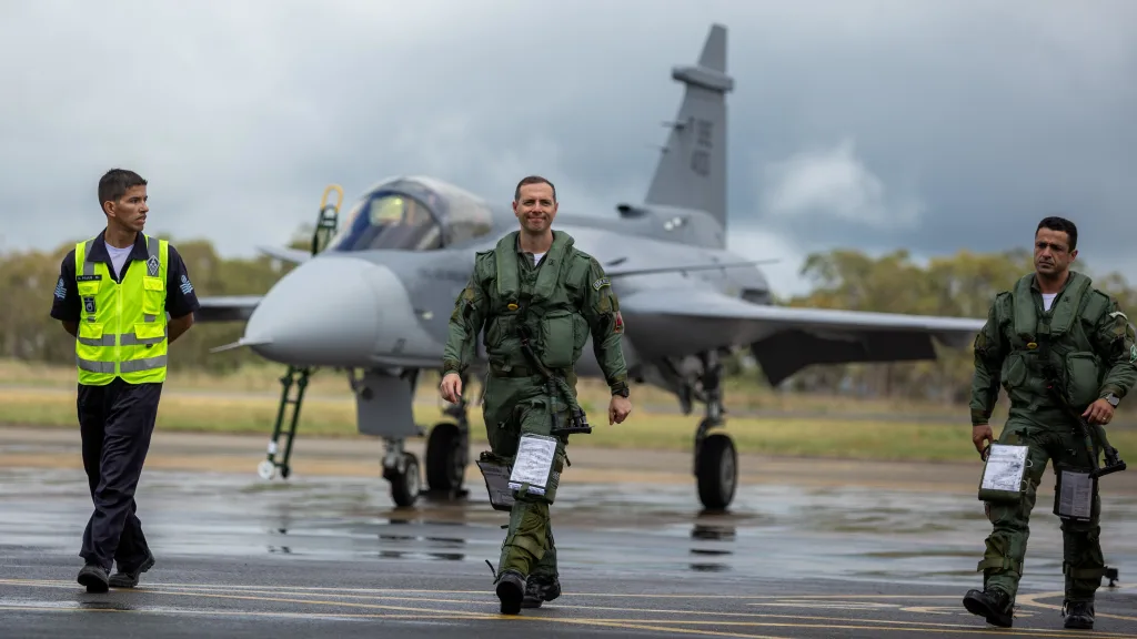 Ativação dos caças  Gripen da FAB, em 19 de dezembro de 2022. Foto: Saab