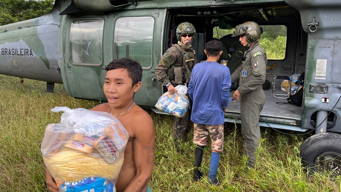 Ajuda humanitária na Amazônia. Foto: Força Aérea Brasileira
