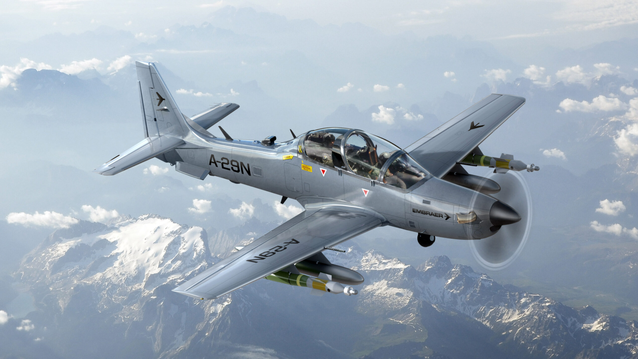 Concepção artística do A-29N Super Tucano