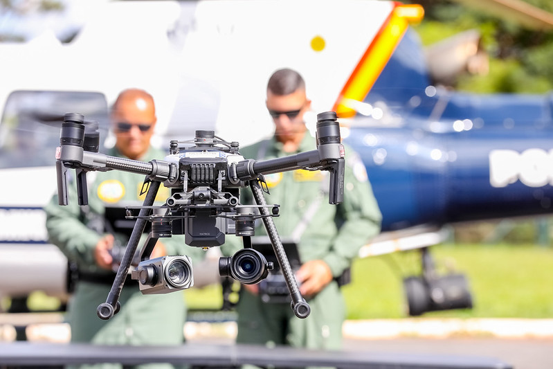 Drone da Polícia Militar do Distrito Federal. Foto: Joel Rodrigues - Agência Brasília 