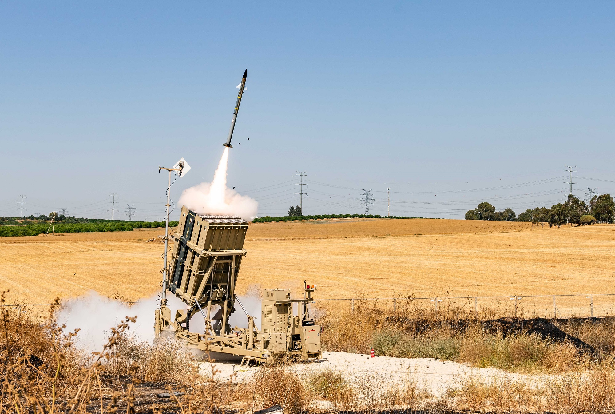 Sistema Iron Dome em serviço durante os ataques de Maio de 2021. Foto: Amit Agronov
