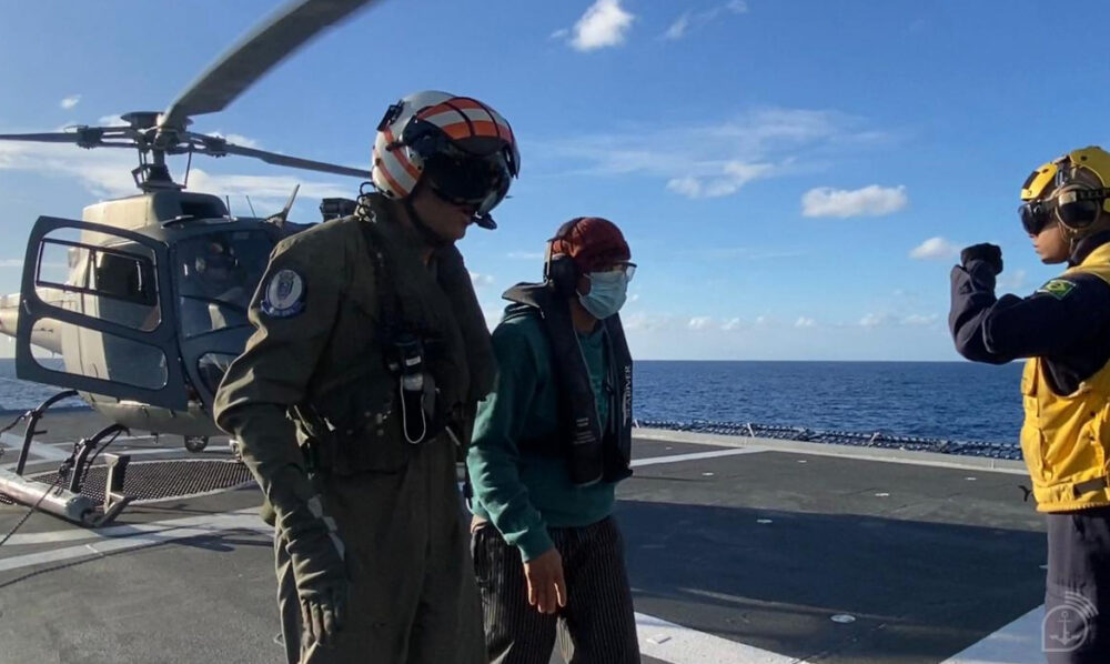 Evacuação aeromédica da Marinha do Brasil. Foto: Agência Marinha
