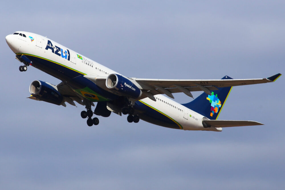 A330 decola do aeroporto de Viracopos para voo internacional. Foto: Azul Linhas Aéreas