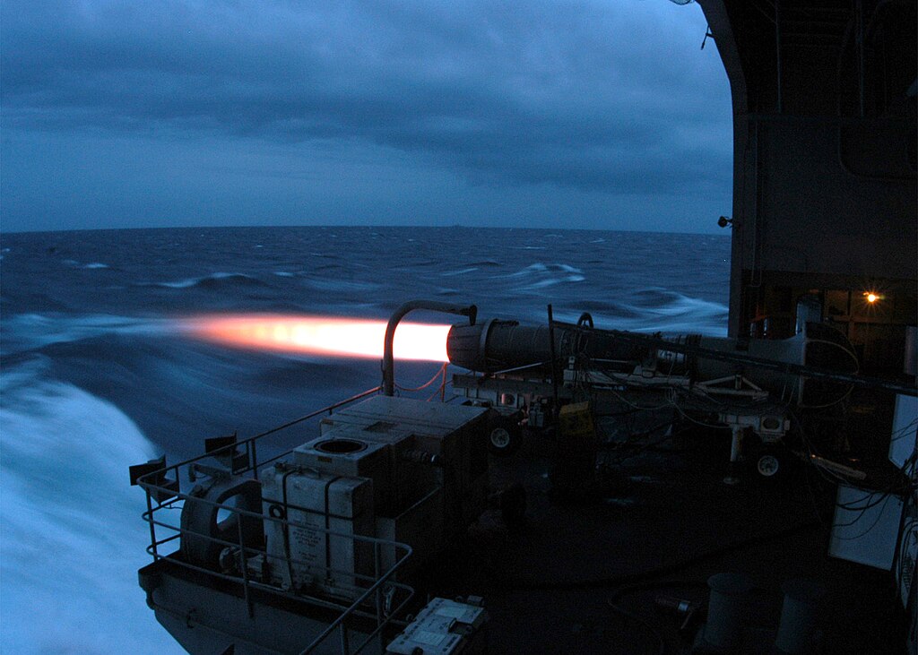 Teste de motor General Eletric, de jato F-18, a bordo de porta-aviões dos EUA. Foto: Janice Kreischer.