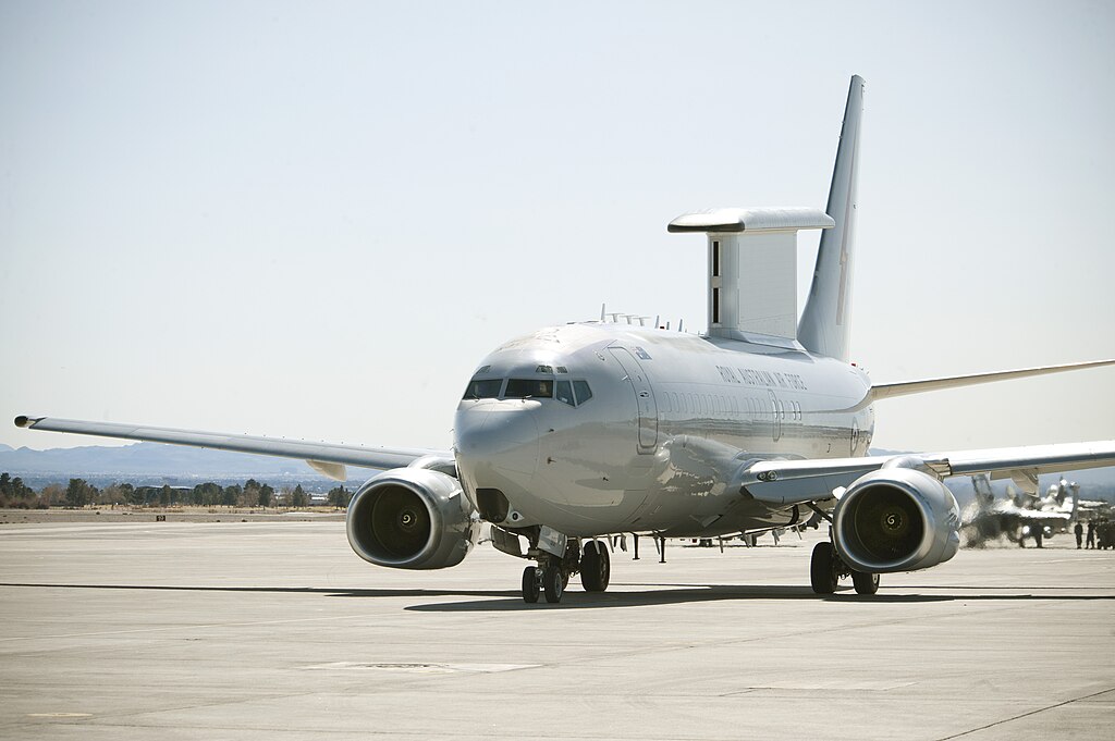 Royal Australian Air Force E-7A durante exercício Red Flag, nos EUA, em 2013. Foto: Lawrence Crespo