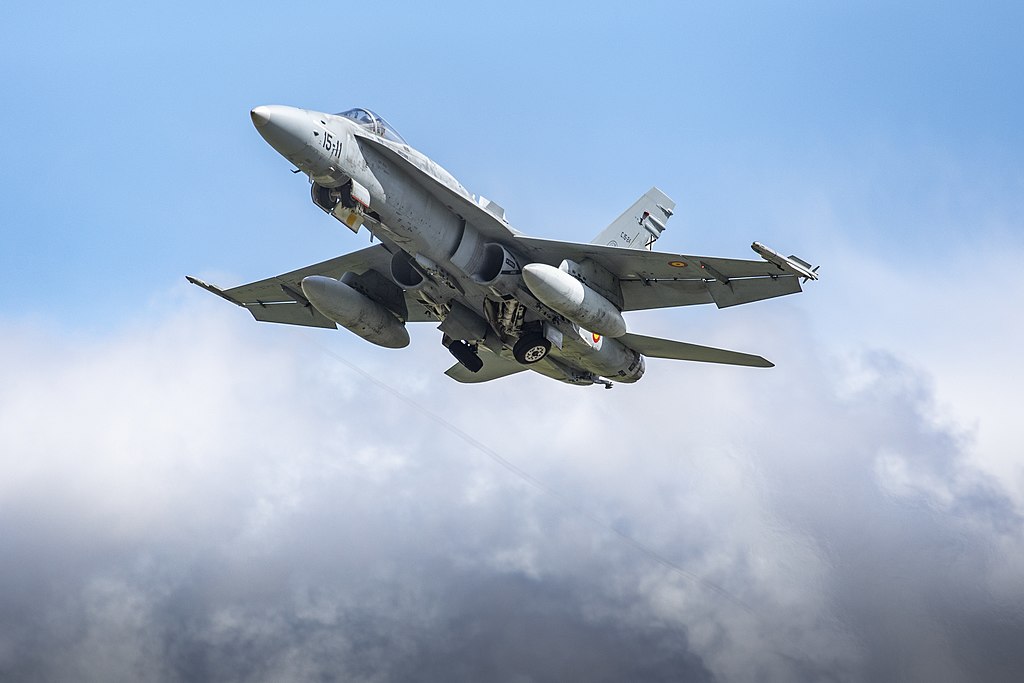 F-18 da Espanha. Foto: Nicholas Egan