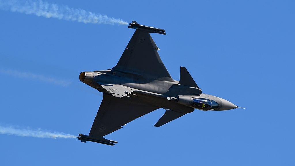 Saab JAS_39C Gripen da Suécia. Foto: Bernardo Fernandez