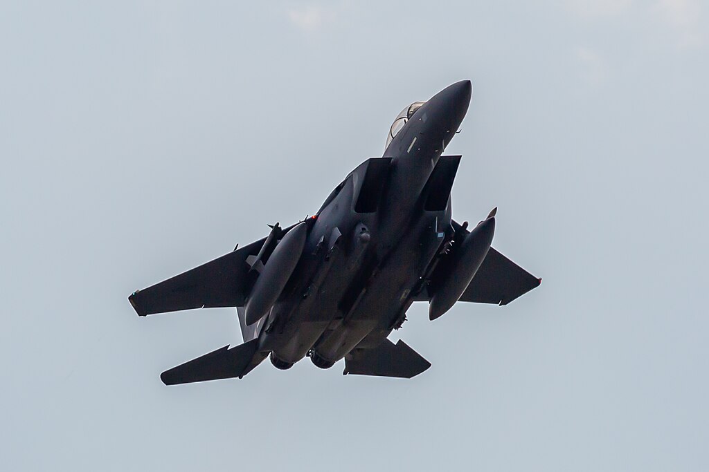 F-15E Strike Eagle da USAF. Foto: Ballon Greyjoy