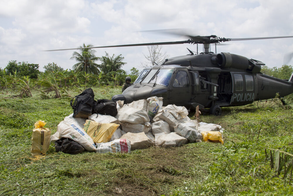 Black Hawk da Polícia Nacional da Colômbia. Foto: Polícia Nacional da Colômbia