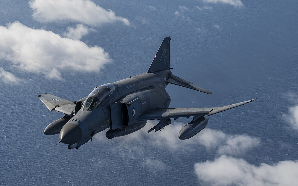F-4E Phantom II durante exercício da OTAN em 2024. Foto: Emili Koonce