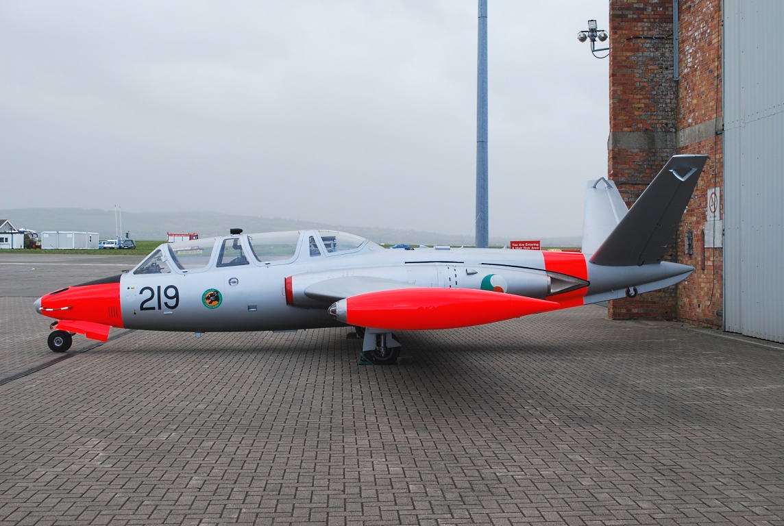Fouga Magister foi o último jato armado da Irlanda, apesar de tecnicamente ser um treinador. Foto: Simon Boddy
