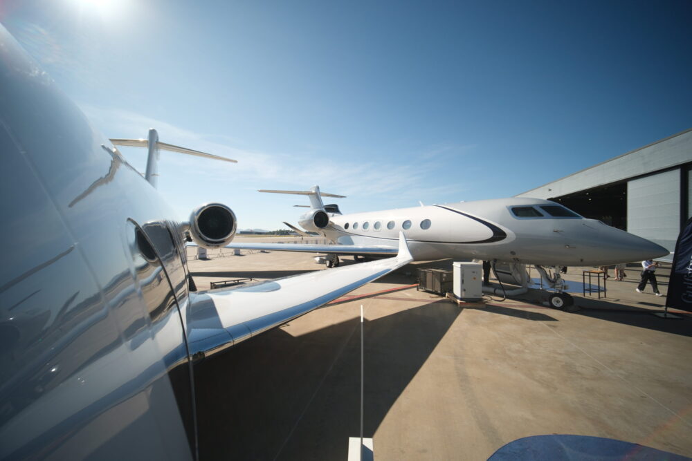 Catarina Aviation Show 2025 dobra área de exposição de aeronaves