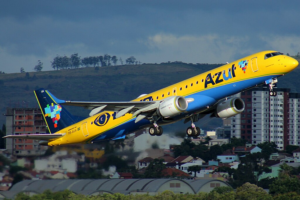 Jato Embraer da Azul. Foto: Rafael Luiz Canossa