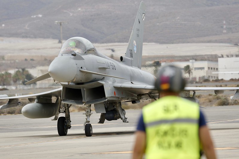 Eurofighter Typhoon do Ejército de Aire, da Espanha. Foto: Ejército de Aire