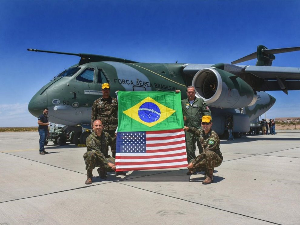 Em 2019, um KC-390 realizou testes nos EUA. Foto: Exército Brasileiro