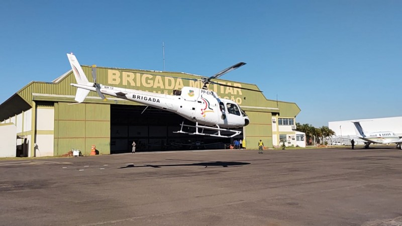 Helicóptero Esquilo já em serviço na Brigada Militar. Foto: Brigada Militar