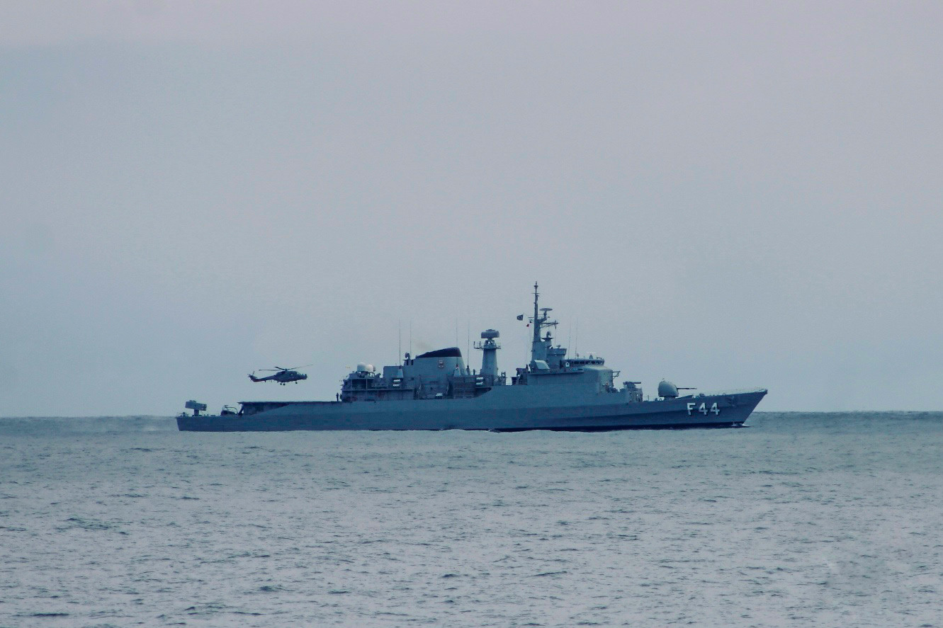 Fragata Independência durante a Operação Southern Seas - 2024