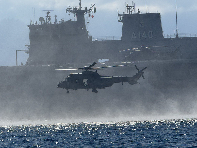 Meios aeronavais da Marinha do Brasil durante o exercício Aderex. Foto: Marinha do Brasil