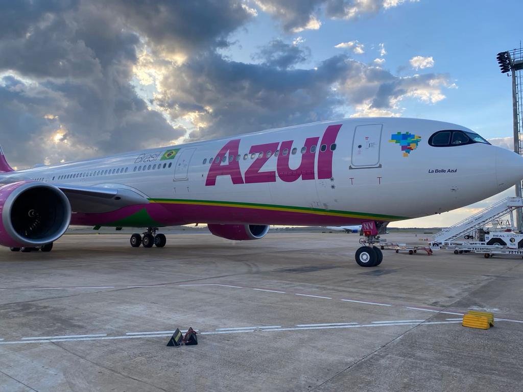A330-900neo da Azul durante voo no Brasil. Foto: Azul Linhas Aéreas