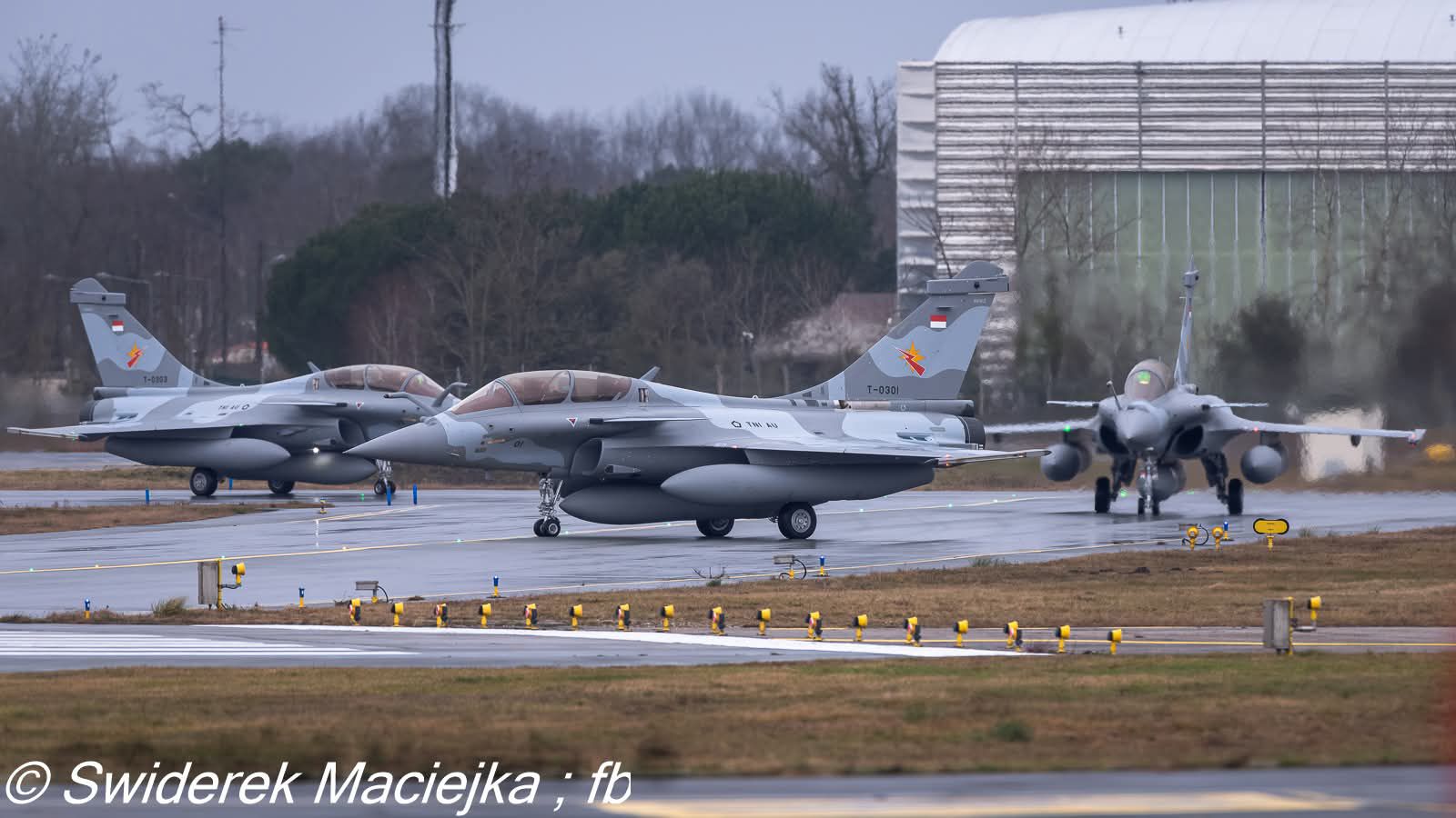 Primeiros caças Rafale da Indonésia. Foto: Swiderek Maciejka