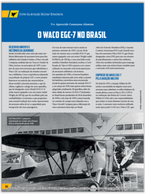 Matéria Avulsa Revista Asas (110) - Cores da Aviação Militar (WACO EGC-7)