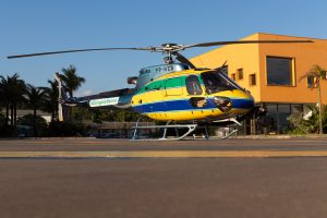 Helicóptero da Helisul em homenagem a Ayrton Senna