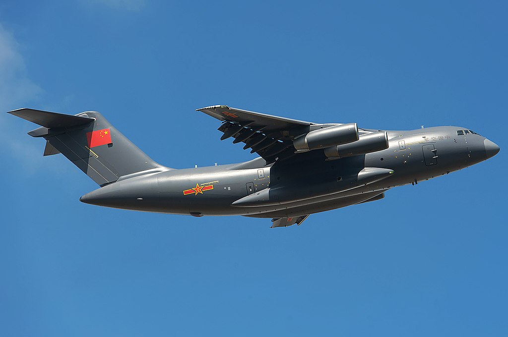 O Xian Y-20 é o principal vetor de transporte estratégico da China
Foto: Ministério da Defesa da China