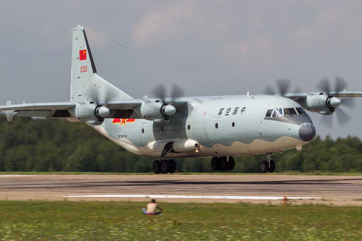 Shaanxi Y-9 durante a Aviadarts 2018. Foto: Ministério da Defesa da Rússia