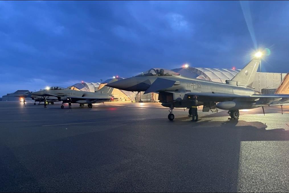 Caças Eurofighter da Alemanha na Letônia. Foto: Florian Herrmann